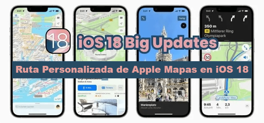 ruta personalizada de Apple mapas iOS 18