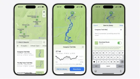 ruta personalizada de Apple mapas