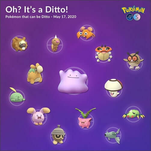 Lista de Ditto de Pokémon GO