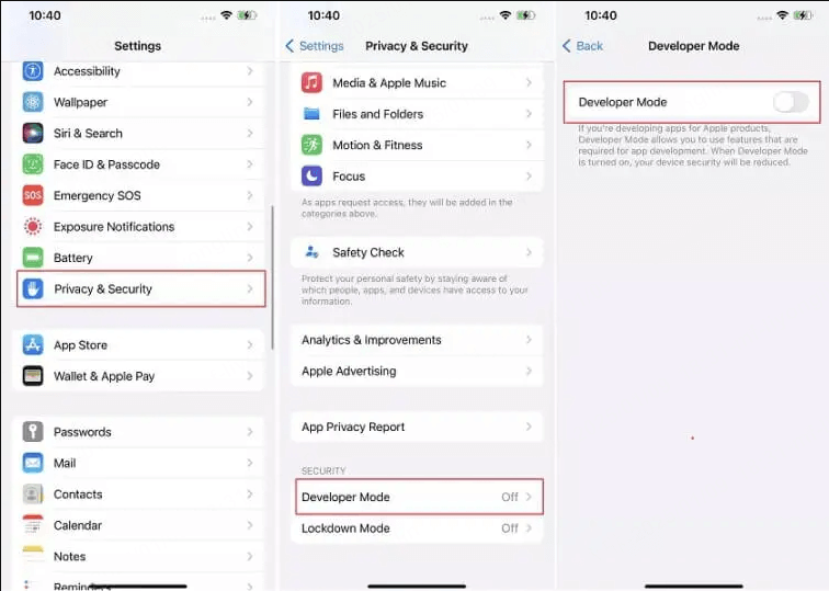 iPhone: Activar modo desarrollador