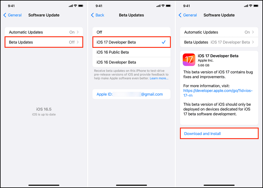 descargar e instalar iOS 17 en iPhone