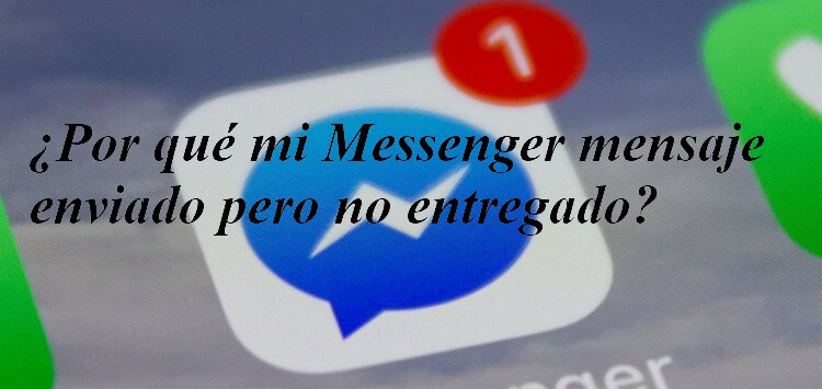 Messenger mensaje envíado pero no entregado