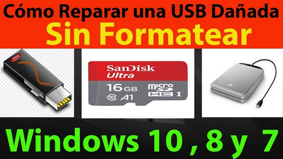 5 Mejores Soluciones para reparar USB sin formatear