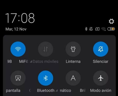 activar Bluetooth y WiFi en iPhone
