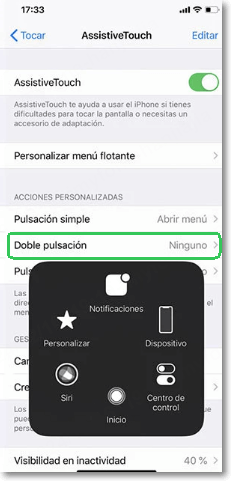 Configurar captura de pantalla con AssistiveTouch