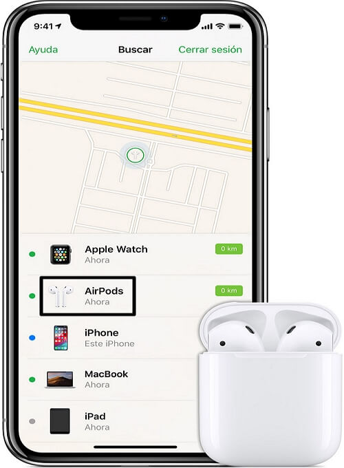 como buscar airpod con Buscar iPhone
