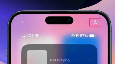 Acceso directo al botón de encendido en iOS 18