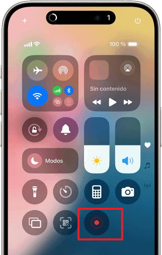 Activar grabación de pantalla en iPhone