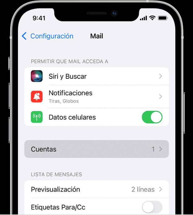 Configurar correo en iPhone automáticamente