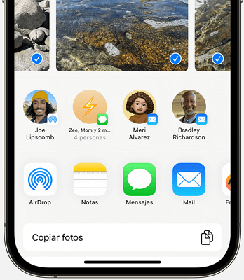 Cómo compartir archivos por Airdrop