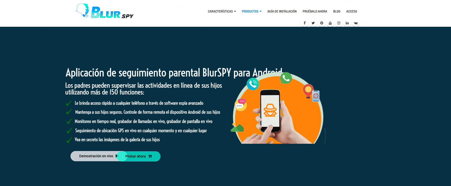 Grabador de pantalla oculto-BlurSPY