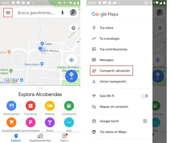 Rastrea GPS celular mediante Google Maps