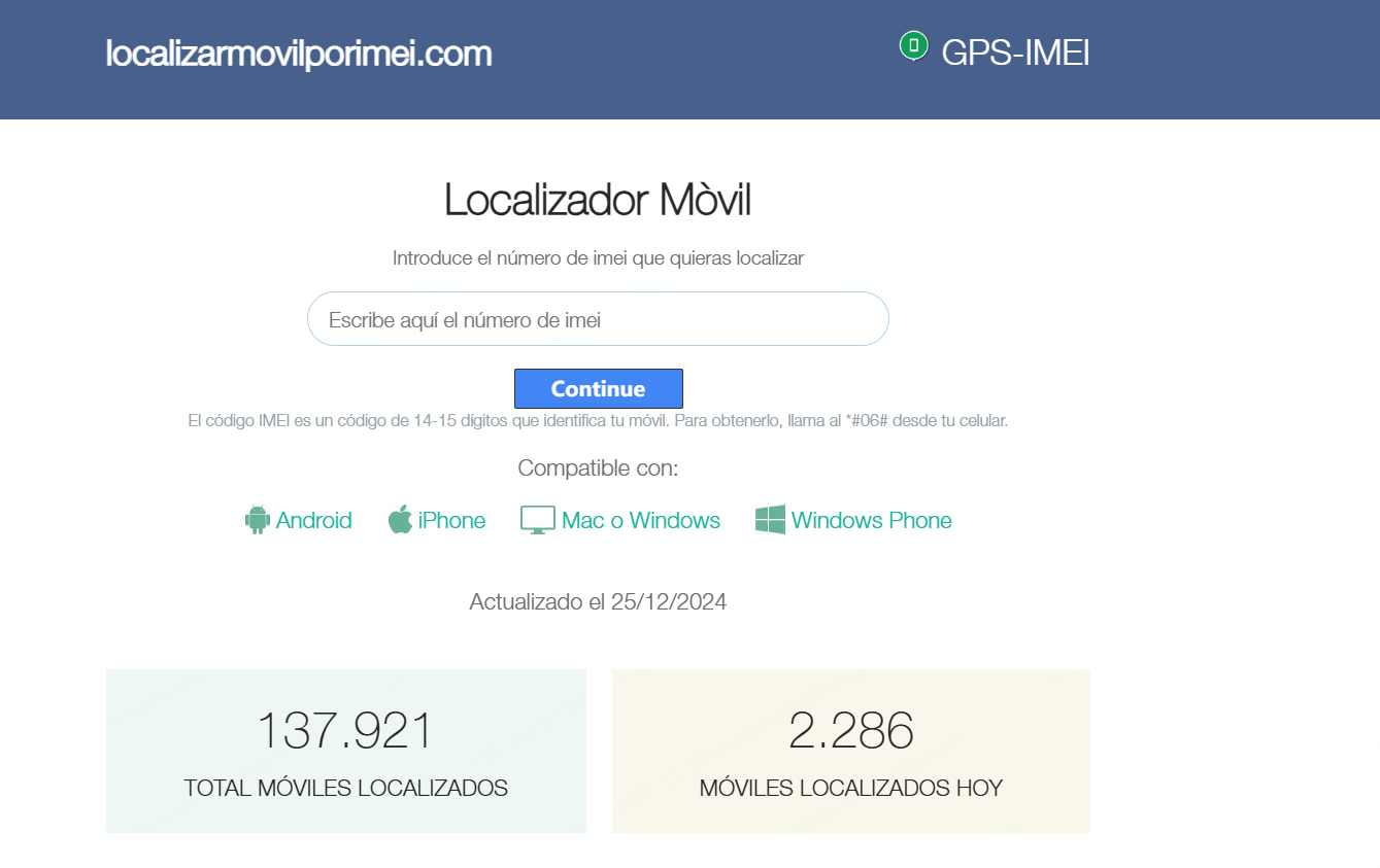 Localizar móvil por IMEI