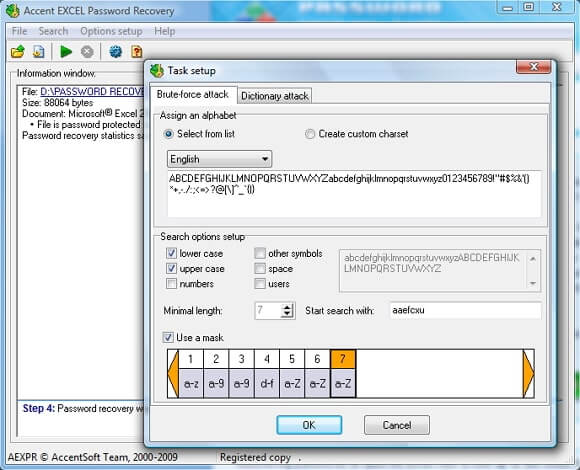 Accent Excel Password Recovery