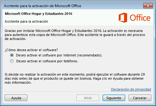 activar Microsoft Office