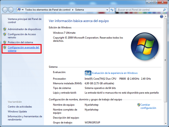 verificar sistema de windows