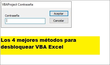 4 Métodos para quitar contraseña Excel VBA