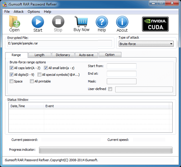 iSumsoft RAR Password Refixer programa para quitar contraseña de archivos RAR