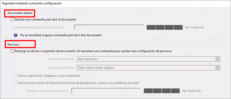 2 Bloqueos de protección con contraseña en PDF