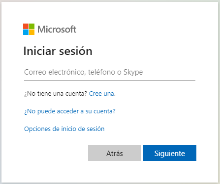 iniciar sesión en la cuenta de Microsoft