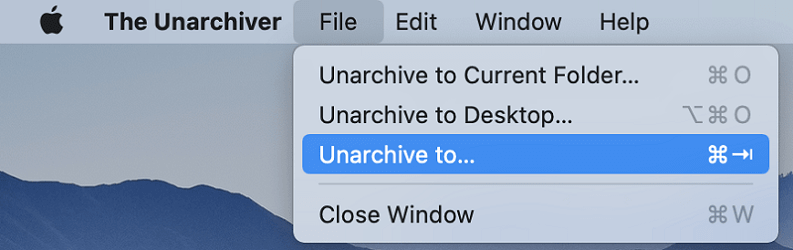 Usar Unarchiver para abrir archivos RAR en Mac