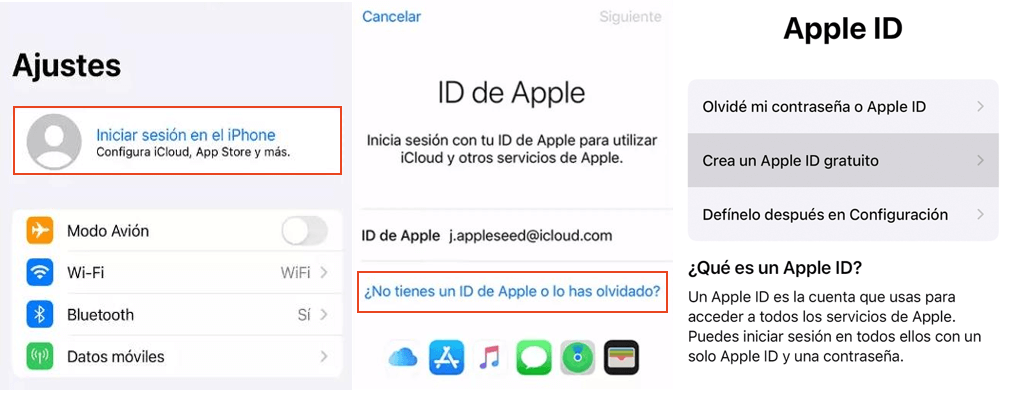 Cómo crear cuenta iCloud con Gmail