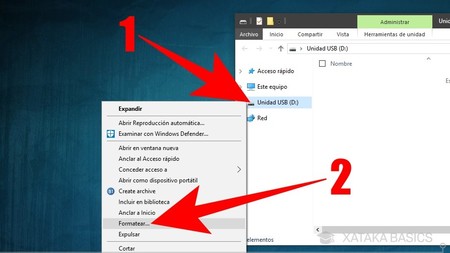 formatear una USB en Windows