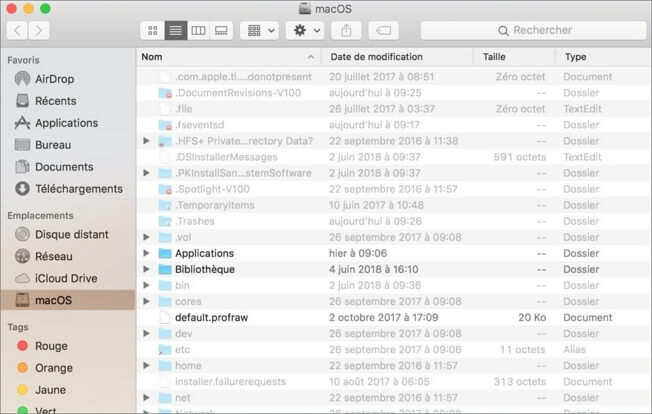 mostrar los archivos ocultos mac