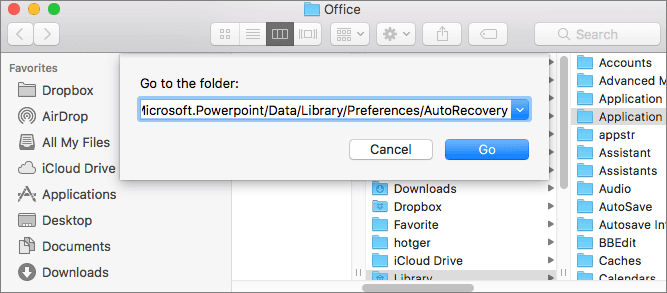 Recuperar archivos no guardados PowerPoint Mac con Autorrecuperación