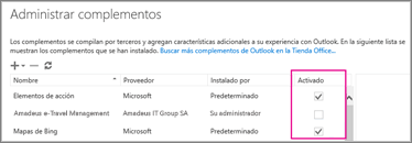 desactivar complementos en Outlook