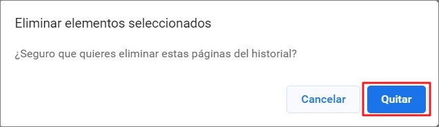 confirmar la eliminación