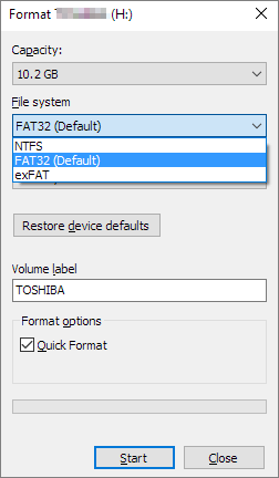 formatear el usb a FAT32