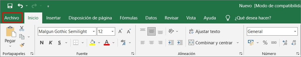 abrir archivo en Excel