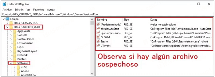 Quitar virus de acceso directo de Registro