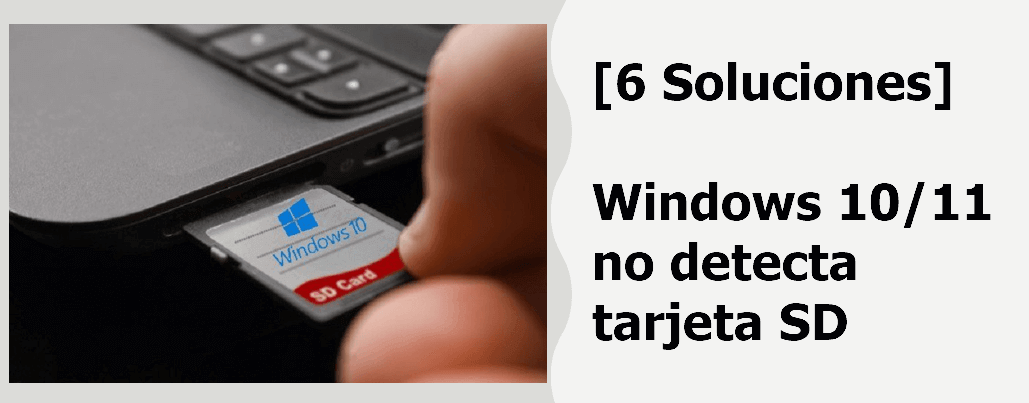 [6 Soluciones] Windows 10/11 no detecta tarjeta SD