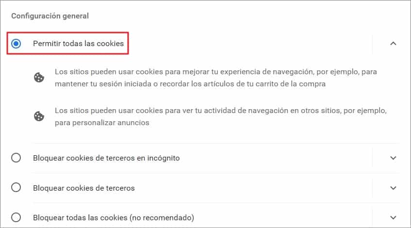 acceder a las cookies y buscar las informaciones