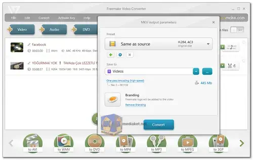 freemake video Converter convierte archivo mov a mp4