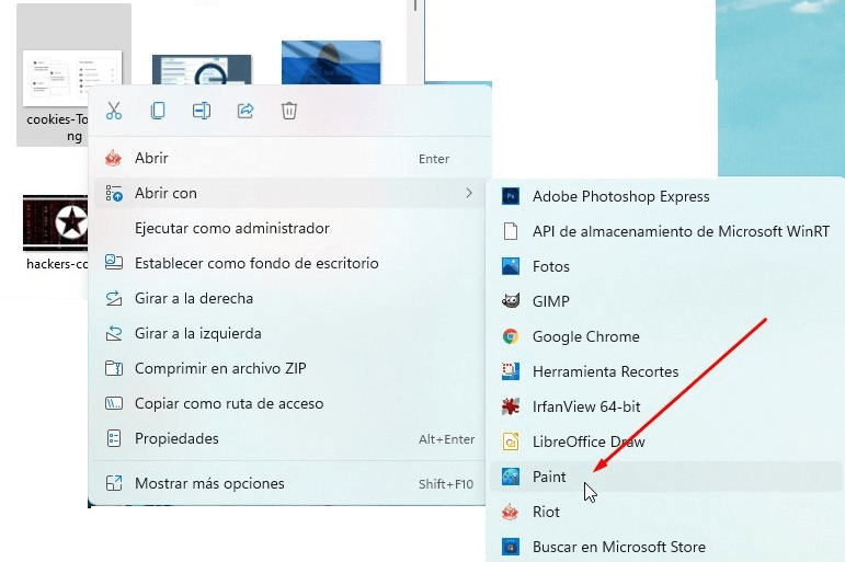 abrir imagen por Paint
