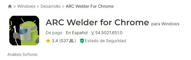 descargar ARC Welder en Google Chrome Web Store
