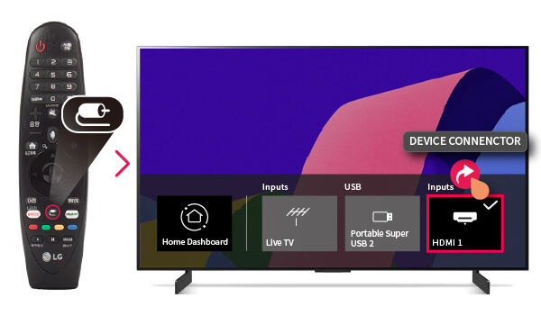 seleccionar la entrada HDMI en TV