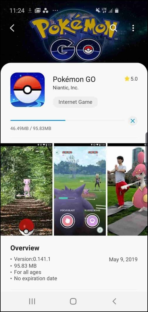 obtener APK Mirror Pokémon Go Samsung