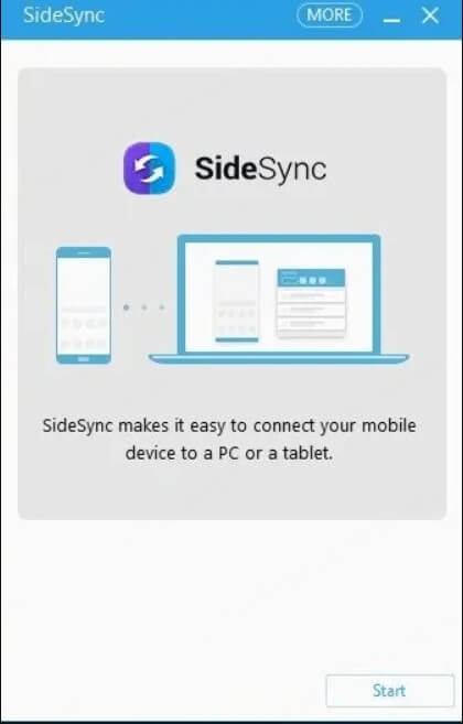 Conecta samsung y PC usando Samsung sidesync