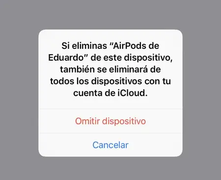 Desvincular Airpods mediante Busvar mi iPhone