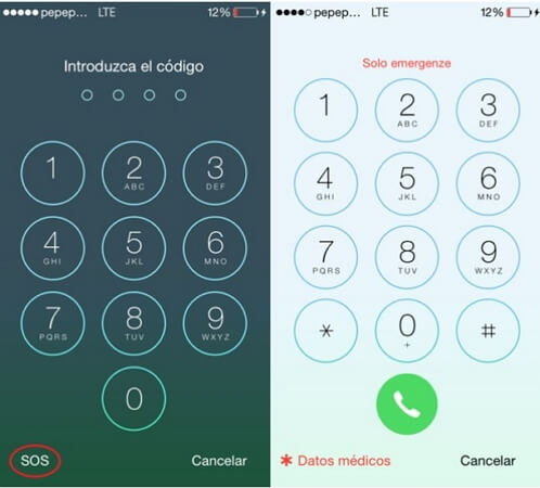 Desbloquear iPhone por llamada de emergencia