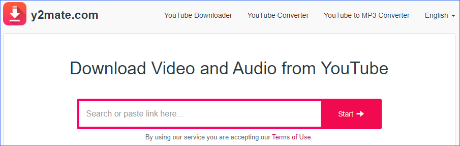 Bajar audio de Youtube con Y2Mate