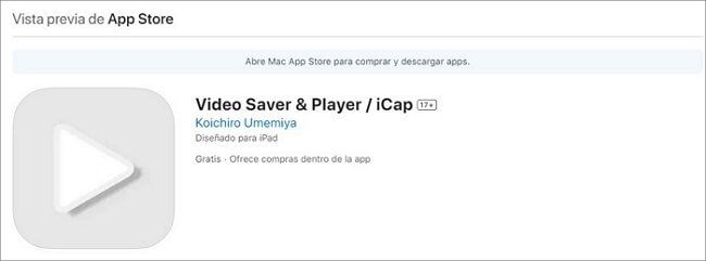 iCap, app de descargar videos mediante link en iOS