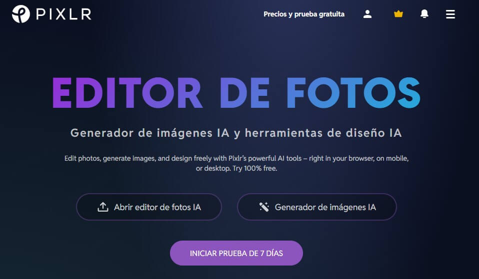 Quitar emojis de fotos online con Pixlr