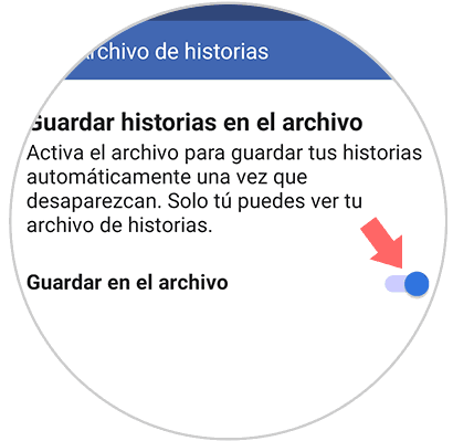 Guardar en el archivo para bajar historias de Facebook