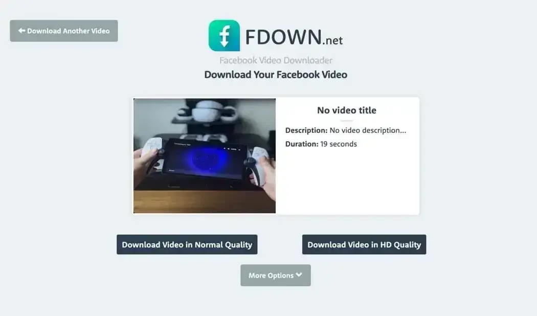 Descarga de videos de Facebook con FDOWN