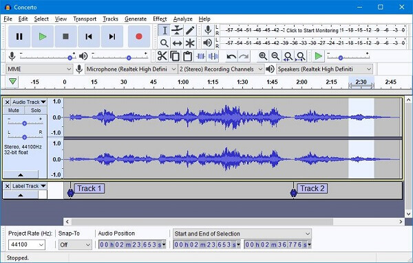 Mejorar calidad de sonido MP3 en Audacity